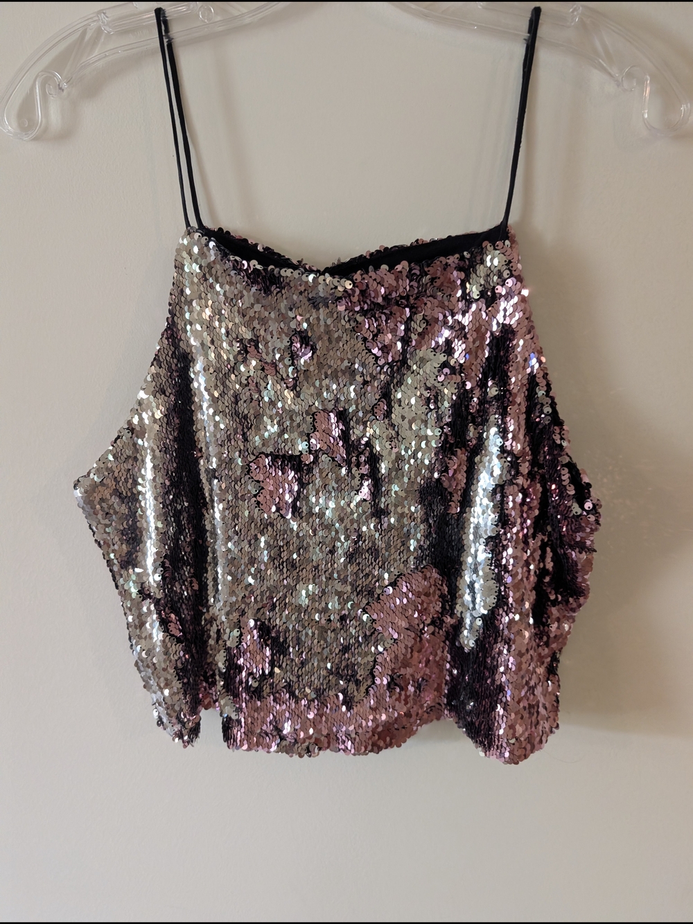 Forever 21 Pink and Silver Sequin Cami